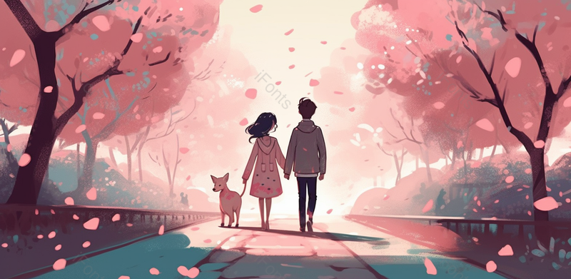 春分插画情人节唯美淸新背景,插画/手绘图,插画/手绘图库,插画/手绘图下载,插画/手绘